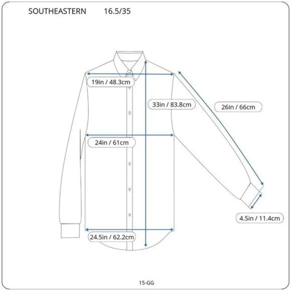 Southeastern Code 5 Police Deputy Uniform Shirt Blue Long Sleeve 16.5 35‎
